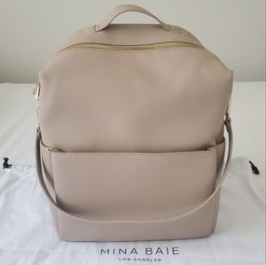 Mina Baie Stevie diaper backpack (vegan) - Sand